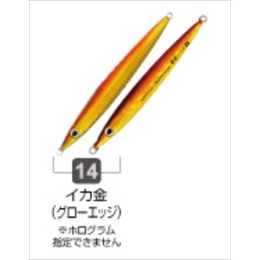 オーナー・カルティバ メタルジグ 撃投ジグレベル100 14 イカ金(グローエッジ)