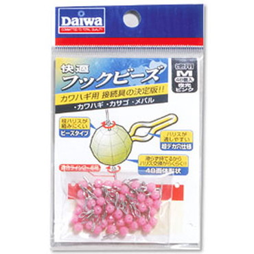 ダイワ　快適フックビーズ徳用　Ｍ　夜光ピンク