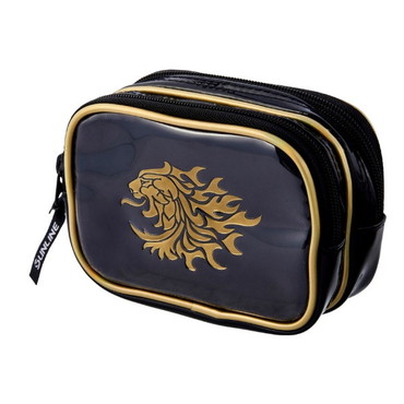 サンライン タックルバッグ SFP-0157 フィッシングポーチ(ダブル) 獅子ゴールド