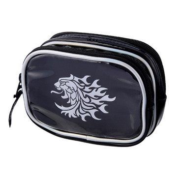 サンライン タックルバッグ SFP-0157 フィッシングポーチ(ダブル) 獅子シルバー