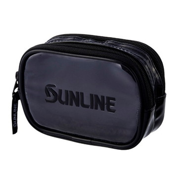 サンライン タックルバッグ SFP-0157 フィッシングポーチ(ダブル) SUNLINEブラック