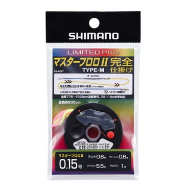 シマノ 鮎仕掛 PJ-AF3Y LIMITED PROマスターフロロII 完全仕掛ケ Type-M クリア 0.15号