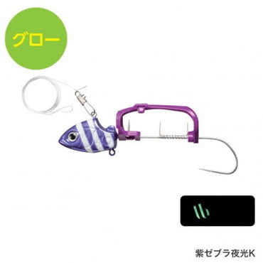 シマノ　PN-UQ1S サーベルマスター 船テンヤ ゲキハヤ 40号/M 紫ゼブラ夜光K