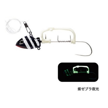 シマノ　ＰＮ‐ＵＱ１Ｓ　サーベルマスター　船テンヤ　ゲキハヤ　４０号　紫ゼブラ夜光　Ｌ