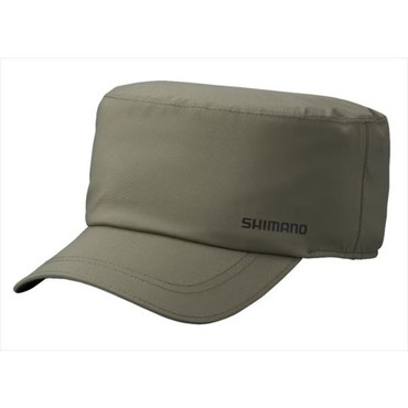 シマノ 帽子 CA-001V レイン ワークキャップ ダークカーキ M