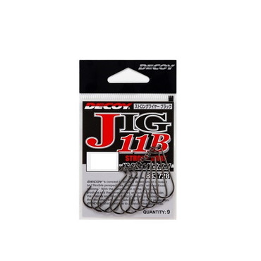 デコイ ワームフック JIG11B ストロングワイヤー ブラック #1