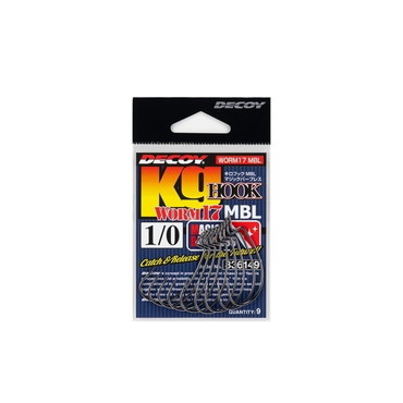 デコイ ワームフック ワーム17MBL キロフックMBL(NSブラック) #1/0