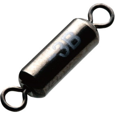 釣研　ウエイトスイベル　－３Ｂ（入数：５　重量０．９５g　最大外径×全長（ｍｍ）４×１９）