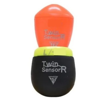 釣研 ウキ ツインセンサーR L オレンジ/イエロー B.-B