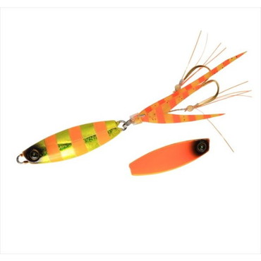 ハヤブサ/Hayabusa メタルジグ FS442-3-6 ジャックアイ 豆クネクネ ゴールドオレンジゼブラ/蛍光オレンジ