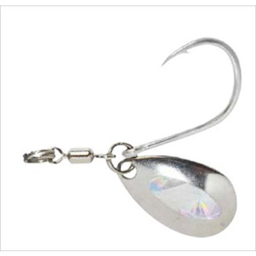 ハヤブサ アシストフック FS581-M-1 スピンブレードフック 2セット シルバー M-1