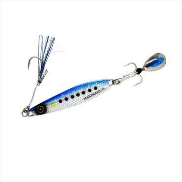 ハヤブサ ジグ FS417-20-12 カンタン巻きジグ ジャックアイ マキマキ リアル魚鱗ブルーイワシ網目夜光