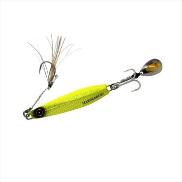 ハヤブサ メタルジグ FS417-30-14 カンタン巻きジグ ジャックアイ マキマキ リアル魚鱗チャートゴールド