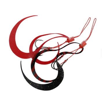 ハヤブサ タイラバ 鯛ラバ SE192 バルキーカーリーフックセット 地獄掛け アソート 2セット入り ファイヤーレッドシュリンプ&ダークレッドゼブラ