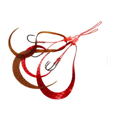 ハヤブサ タイラバ 鯛ラバ SE192 バルキーカーリーフックセット 地獄掛け アソート 2セット入り コーラ&ビカビカレッド