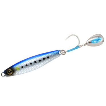 ハヤブサ メタルジグ ジャックアイ サワラスピン2 60-1 リアル魚鱗ブルーイワシ網目夜光