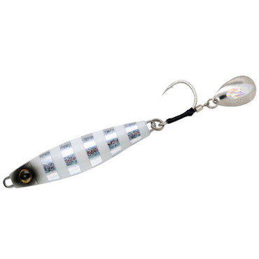 ハヤブサ メタルジグ ジャックアイ サワラスピン2 60-5 シルバー青夜光ゼブラ