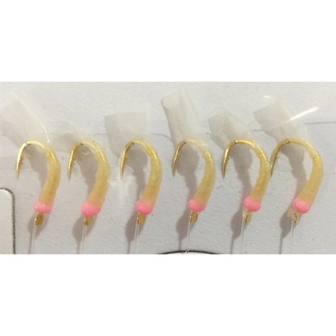 ハヤブサ 仕掛け 必殺チビムロサビキ 6本針 1組入 5号(スキン:白)