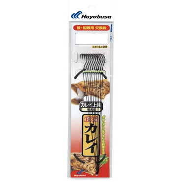 ハヤブサ 創流カレイ カレイ上黒 黒エステル ハリス5号-針13号