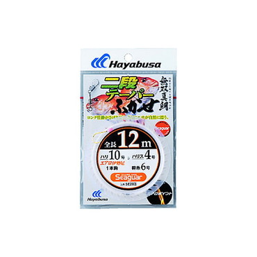 ハヤブサ 無双真鯛 二段テーパーフカセ12m1本鈎 ハリス4号-針10号