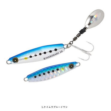 ハヤブサ（ＦＩＮＡ） FS434 ジャックアイ 豆マキマキ 5g 1 ケイムラブルーイワシ