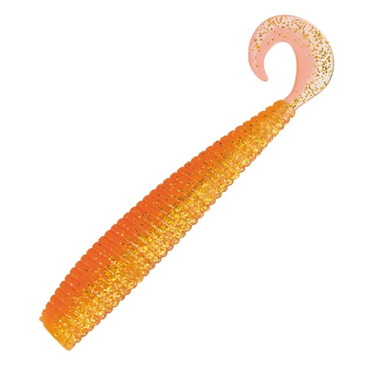 バレーヒル ワーム ベイドライブ ダートカーリー 4インチ #3 オレンジゴールド