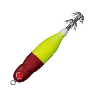 バレーヒル スッテ スクイッドシーカーミニリン 10号 #14 レッド/イエロー(ブルー夜光)