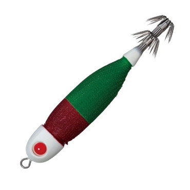 バレーヒル スッテ スクイッドシーカーミニリン 10号 #17 GL/レッド/グリーン(ブルー夜光)