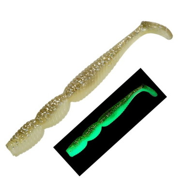 邪道 ワーム ベイドライブ チェンジスイマー 5インチ #13 グローシロギス