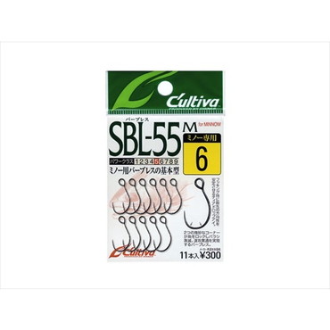 オーナー　カルティバ　シングル５５バーブレス（ミノー用）　Ｓ－５５ＢＬＭ　６