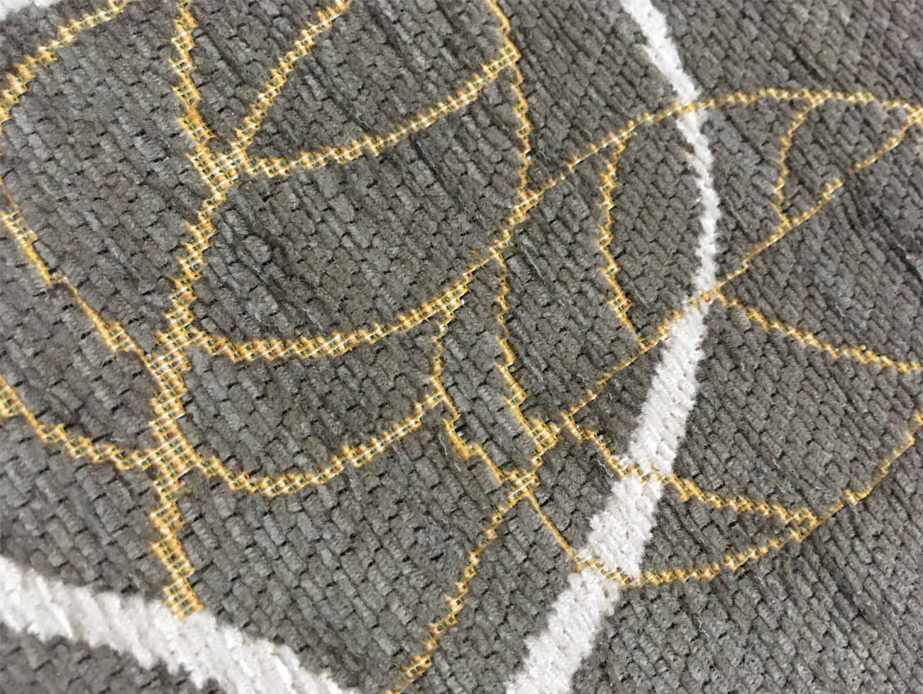 イタリア製トイレマット カメリア 65×90cm(グレー) グレー