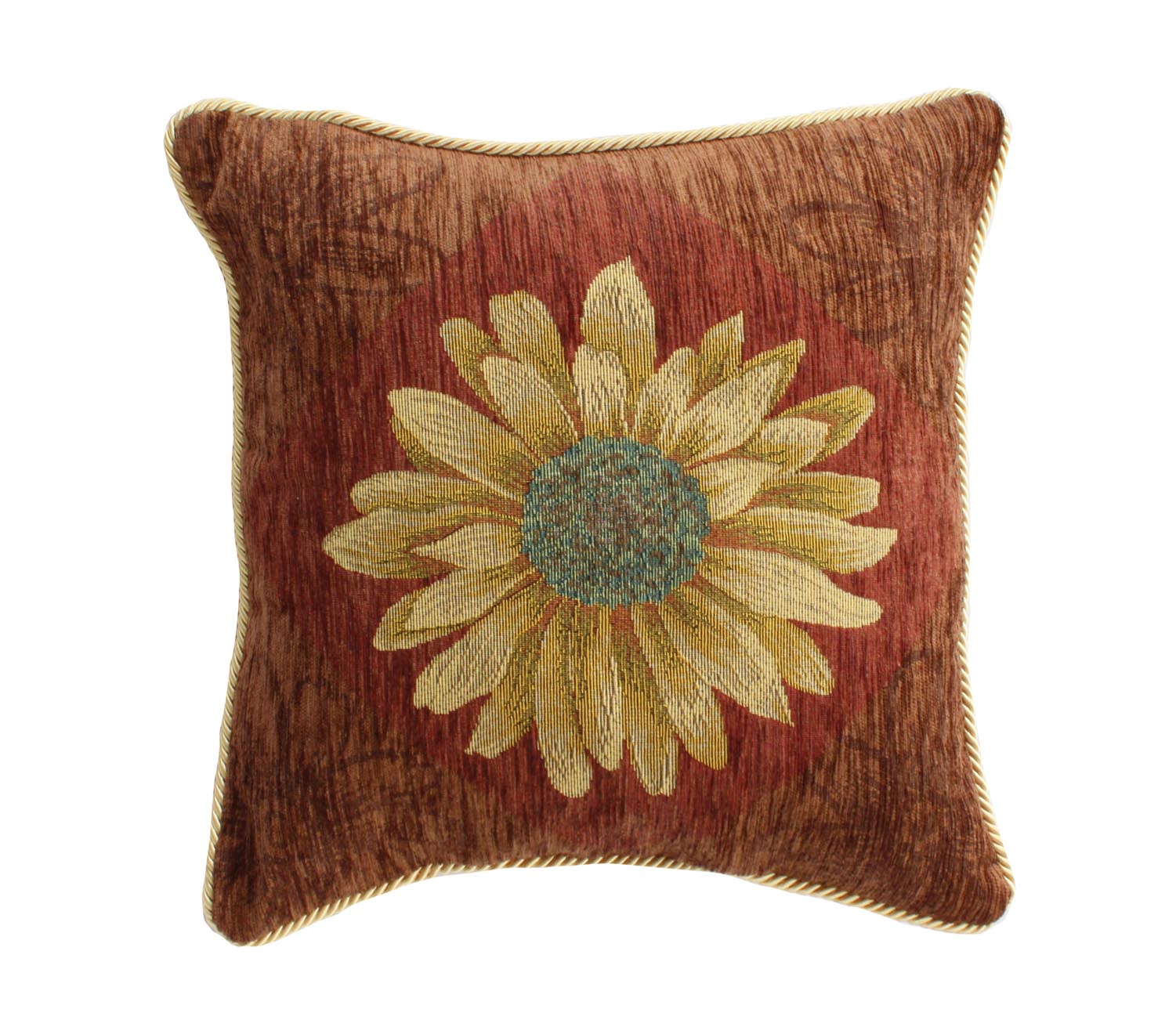 イタリア製ビッグクッション中身付き マルゲリータ（ブラウン）