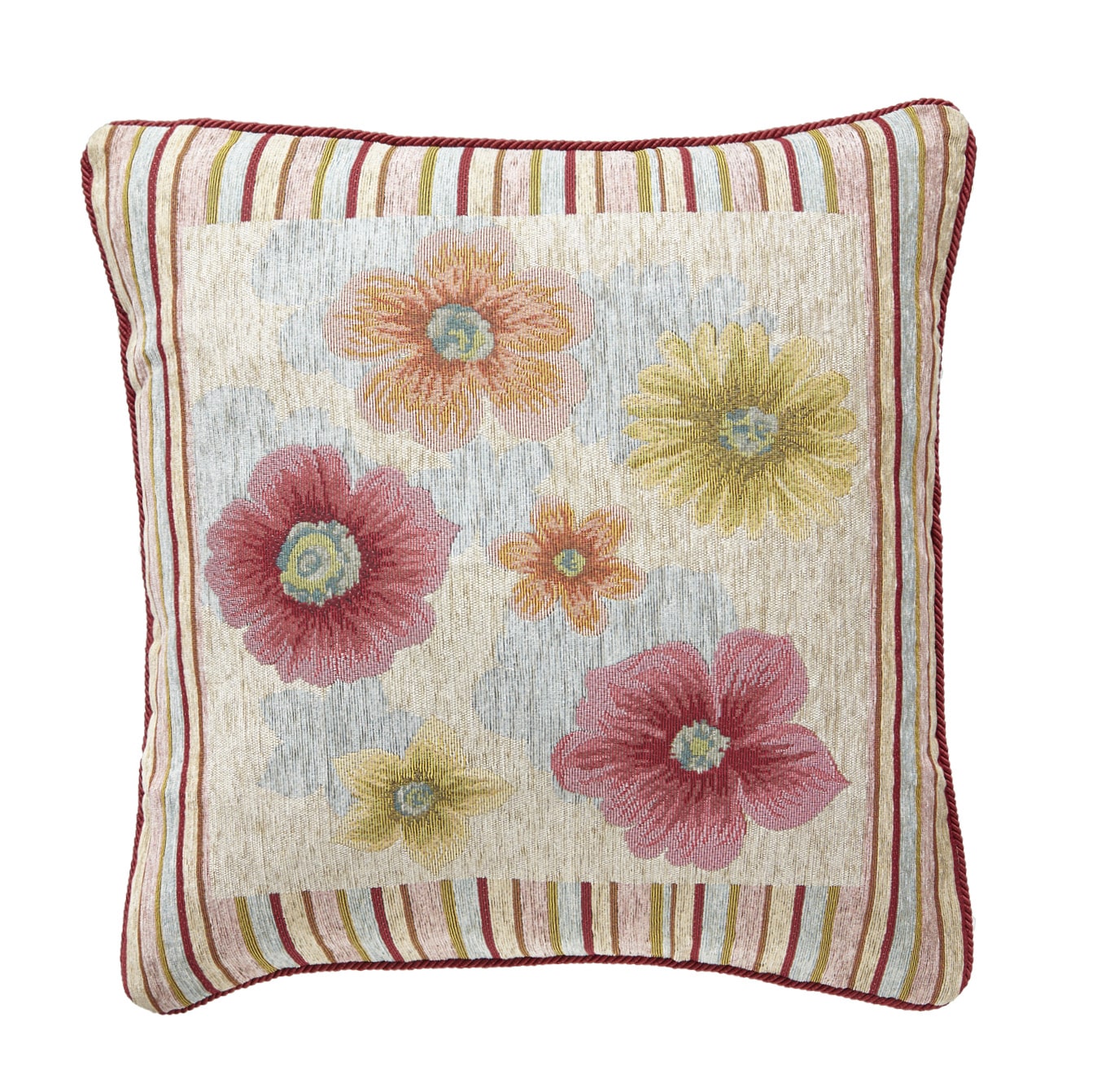 イタリア製クッション中身付き アネモネ（ベージュ）