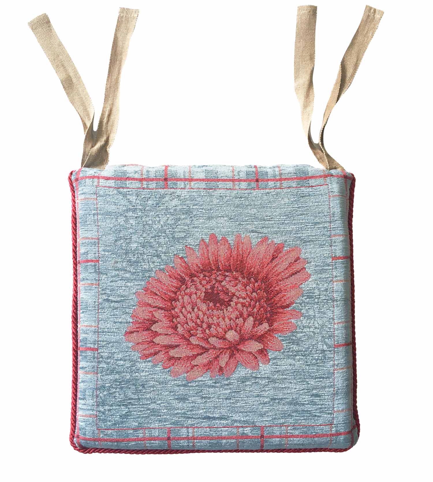 イタリア製シートクッション オルテンシア（ライトブルー）