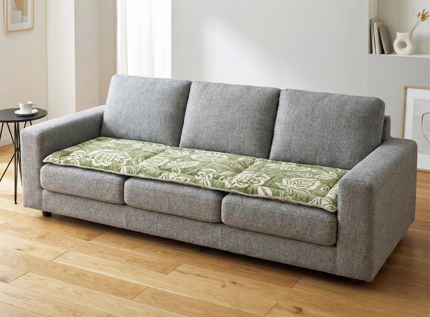 イタリア製シートクッション 48×150cm リカモ（グリーン）