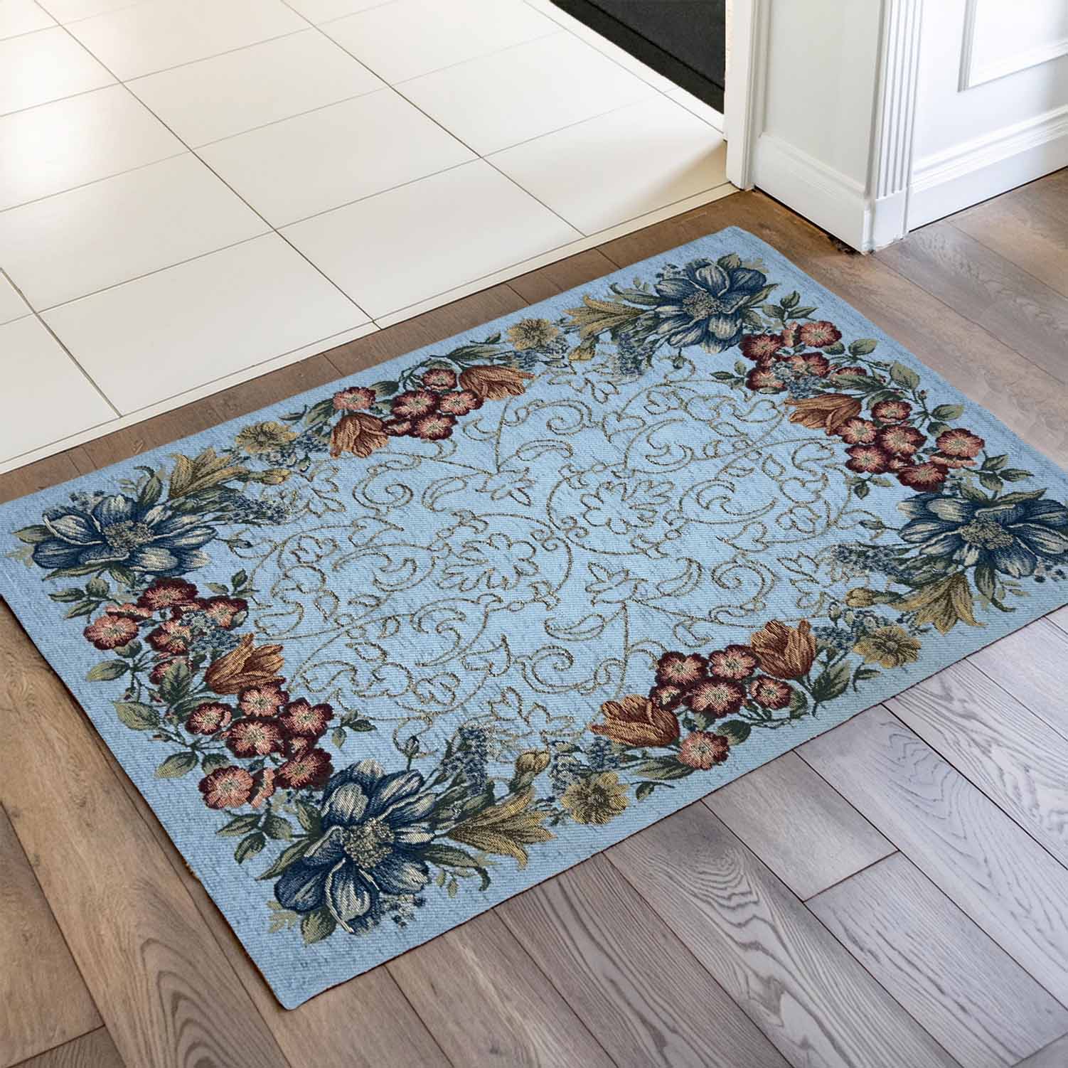 イタリア製マット エリシール 65×90cm (ライトブルー)