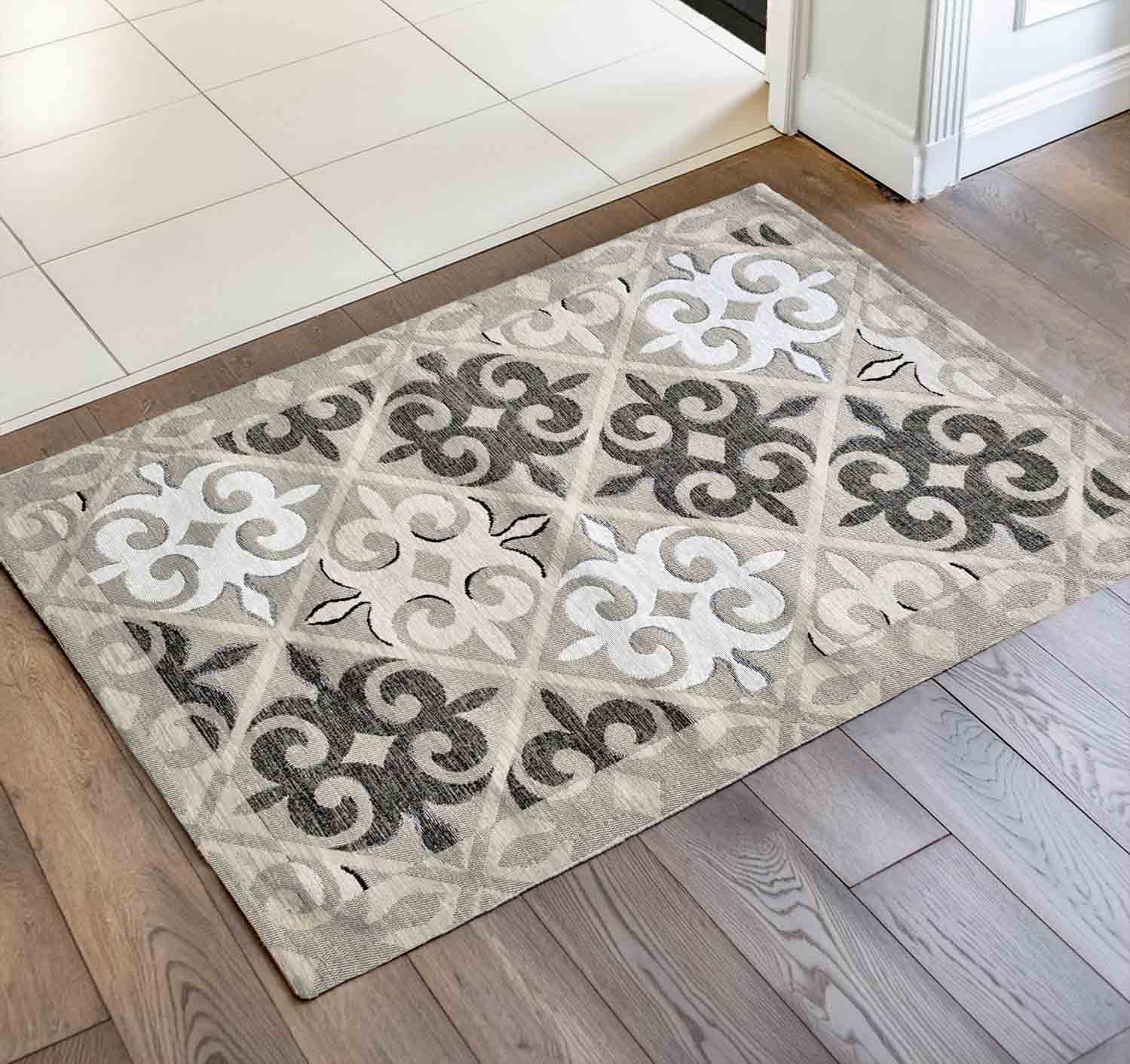 イタリア製マット アイアン 55×120cm (ベージュ)