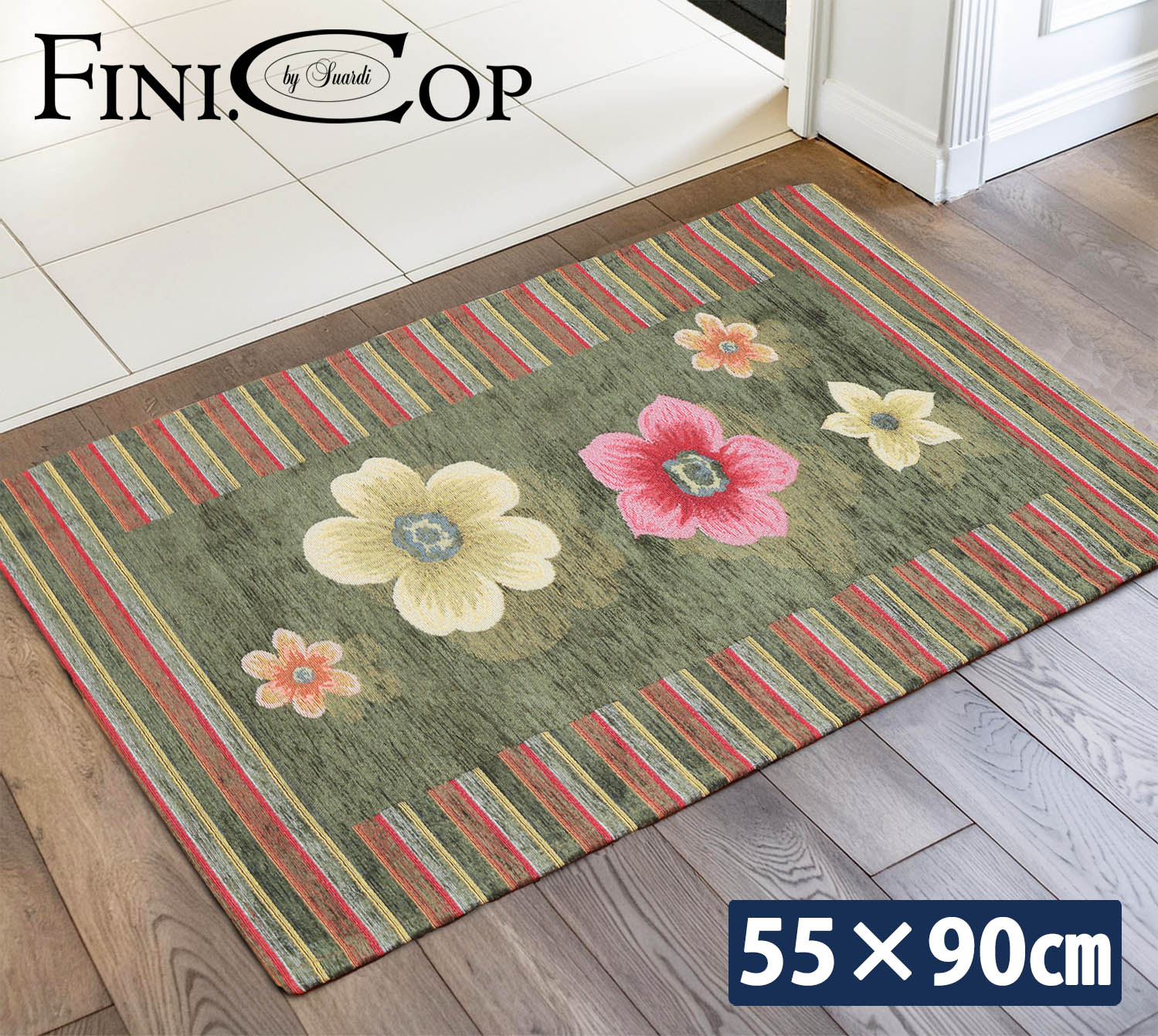 イタリア製マット アネモネ 55×90cm (グリーン)