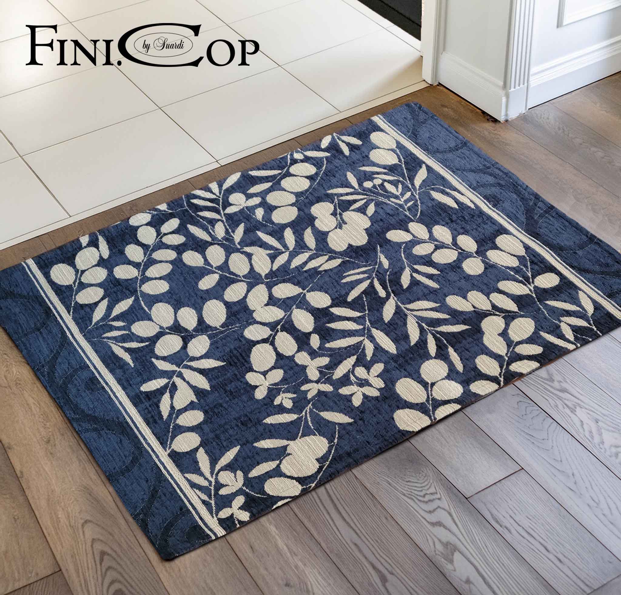 イタリア製マット モサイコ 65×90cm (ブルー)