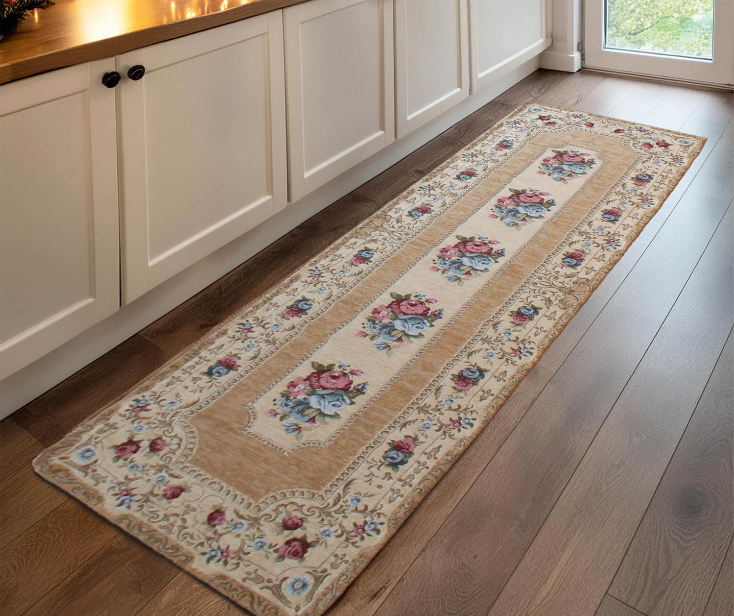 イタリア製マット ルビーノ 65×240cm (ベージュ)