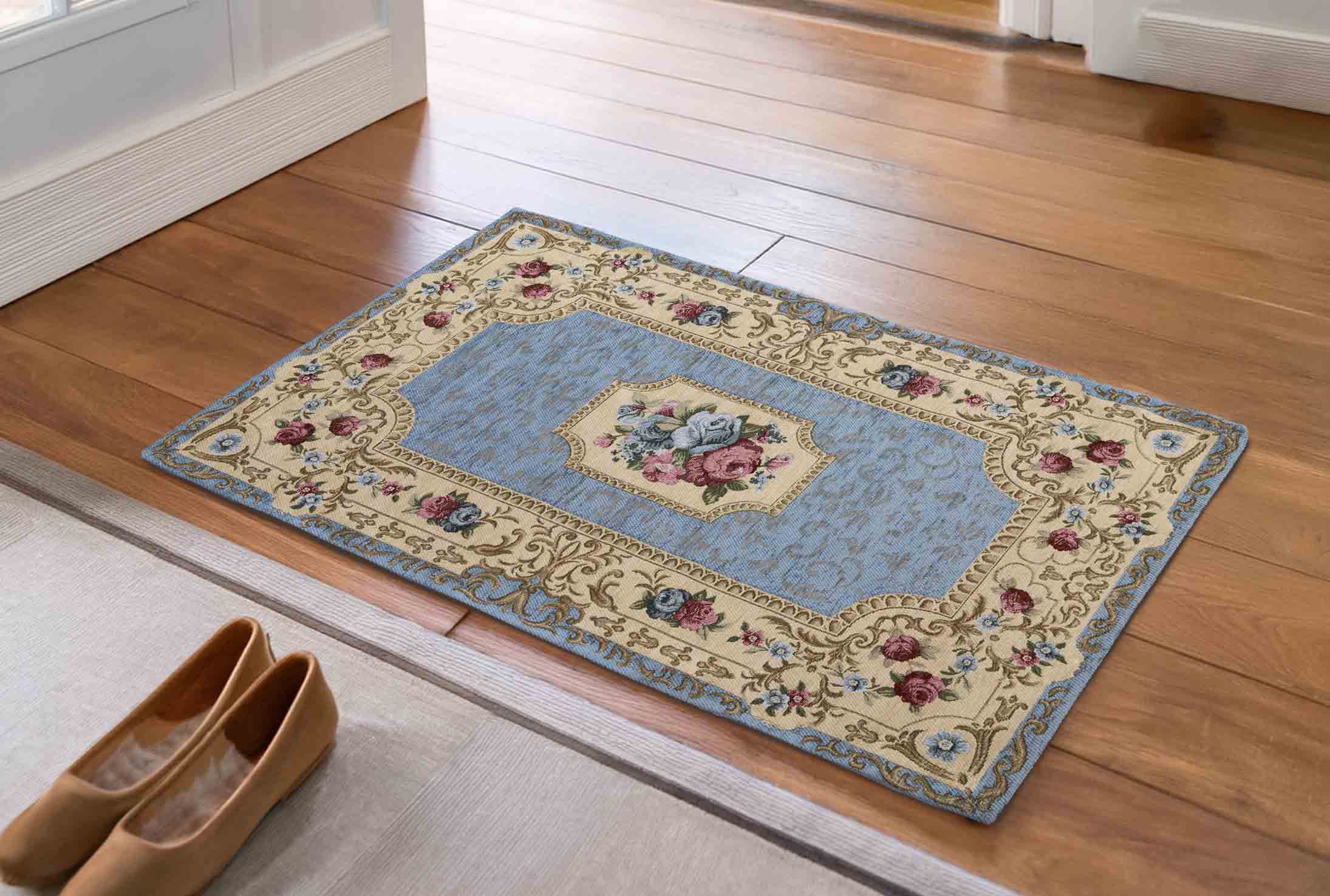 イタリア製マット ルビーノ 65×120cm (ブルー)