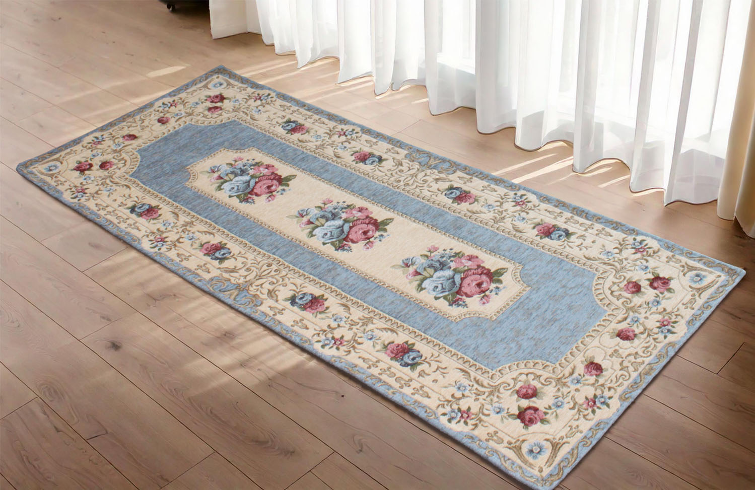 イタリア製マット ルビーノ 65×180cm (ブルー)