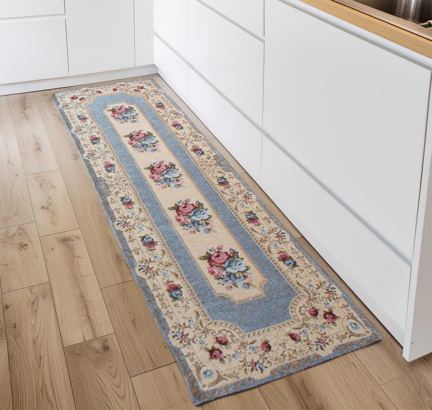 イタリア製マット ルビーノ 65×240cm (ブルー)