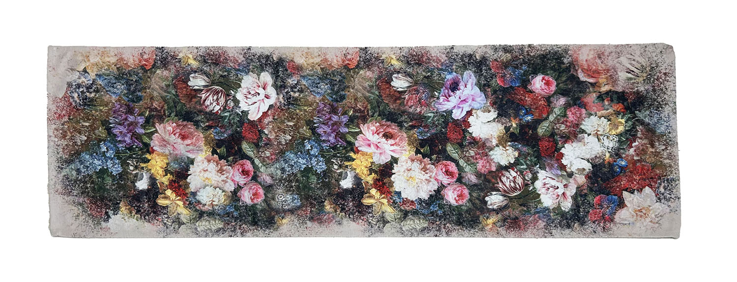 イタリア製マット フラワーアート 58×120cm