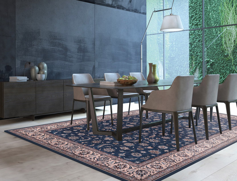 イタリア製ラグ ナインブルー 314×360cm