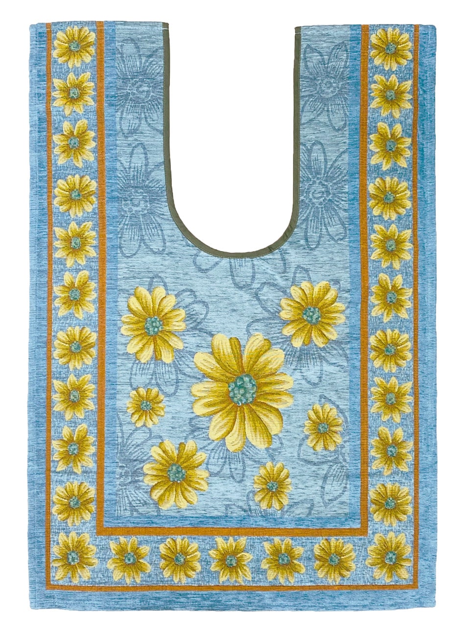 イタリア製トイレマット マルゲリータ 80×115cm（ライトブルー）