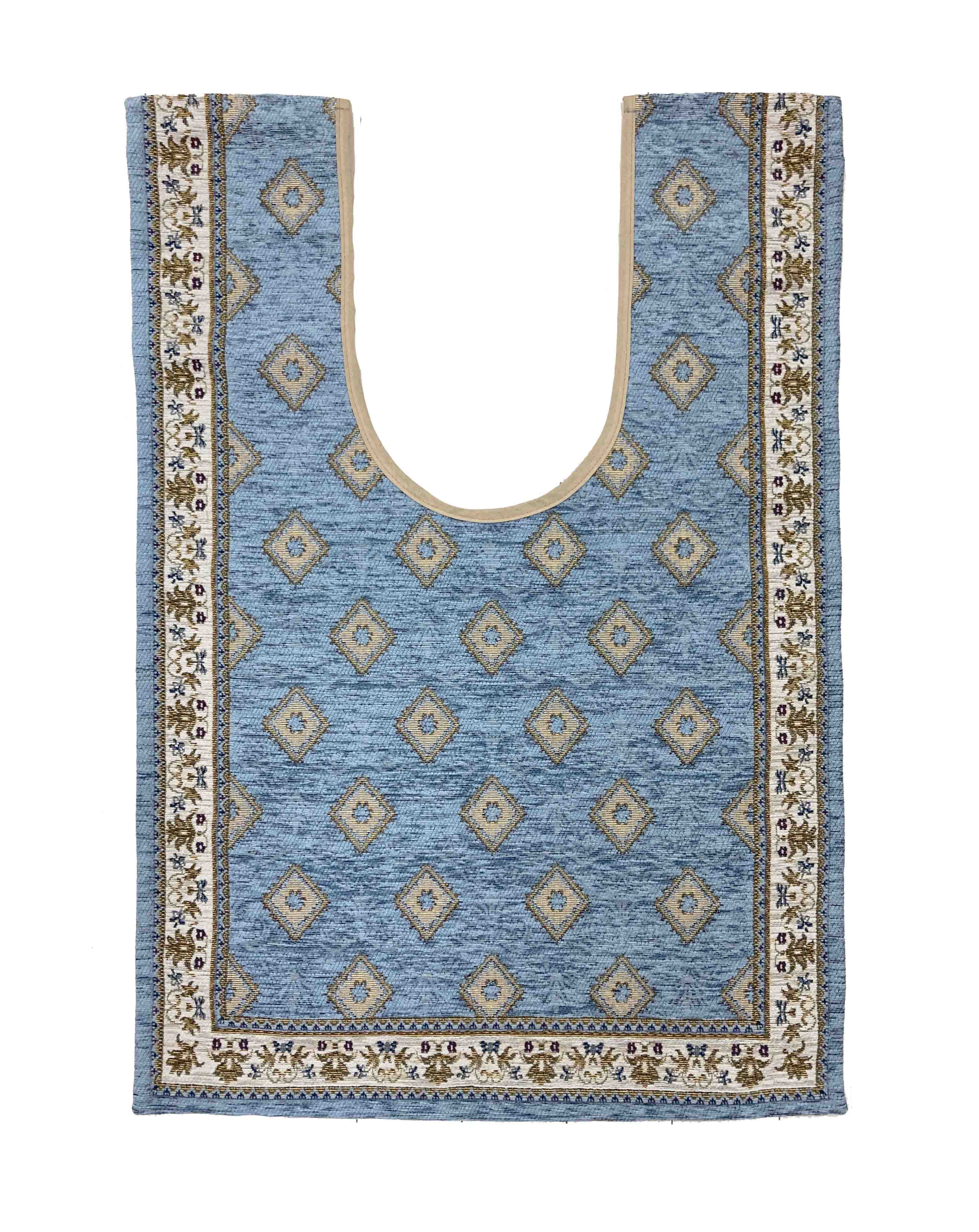 イタリア製トイレマット オルビア 65×90cm（ブルー）