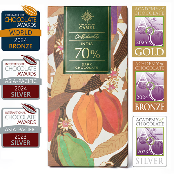 カルディ　オリジナル　［冷蔵］オンライン限定　ショコラトリーキャメル　インド70％　ダークミルクチョコレート　45g