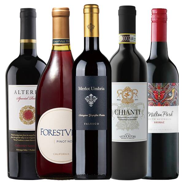 カルディ　［お酒］赤ワイン5品種飲み比べ　厳選5本セット