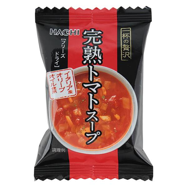 カルディ　ハチ食品　一杯の贅沢　完熟トマトスープ（イタリア産オリーブオイル使用）　1p
